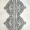 Threadmade Home Shilo Boho Sheer Tab Top Window Curtain Panel with Tassels, Black - 52"W x 84"L